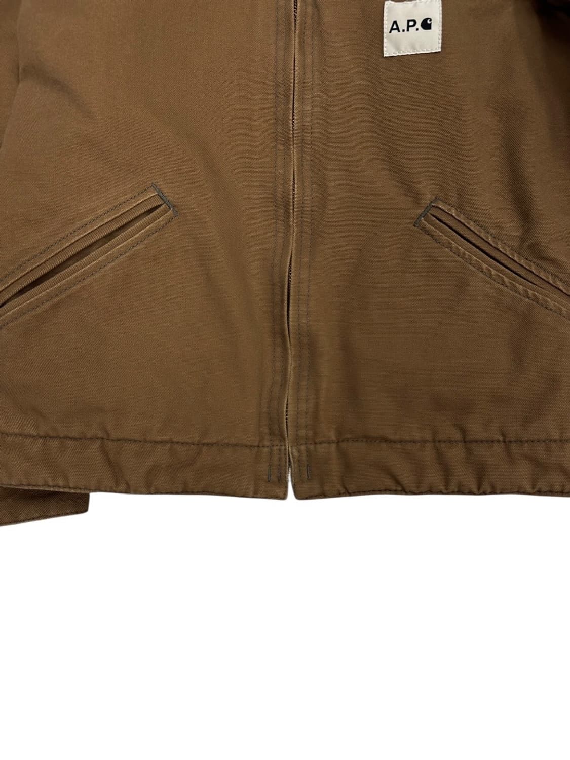 칼하트 X APC 아페쎄 디트로이트 자켓 브라운 (S)  상품이미지5