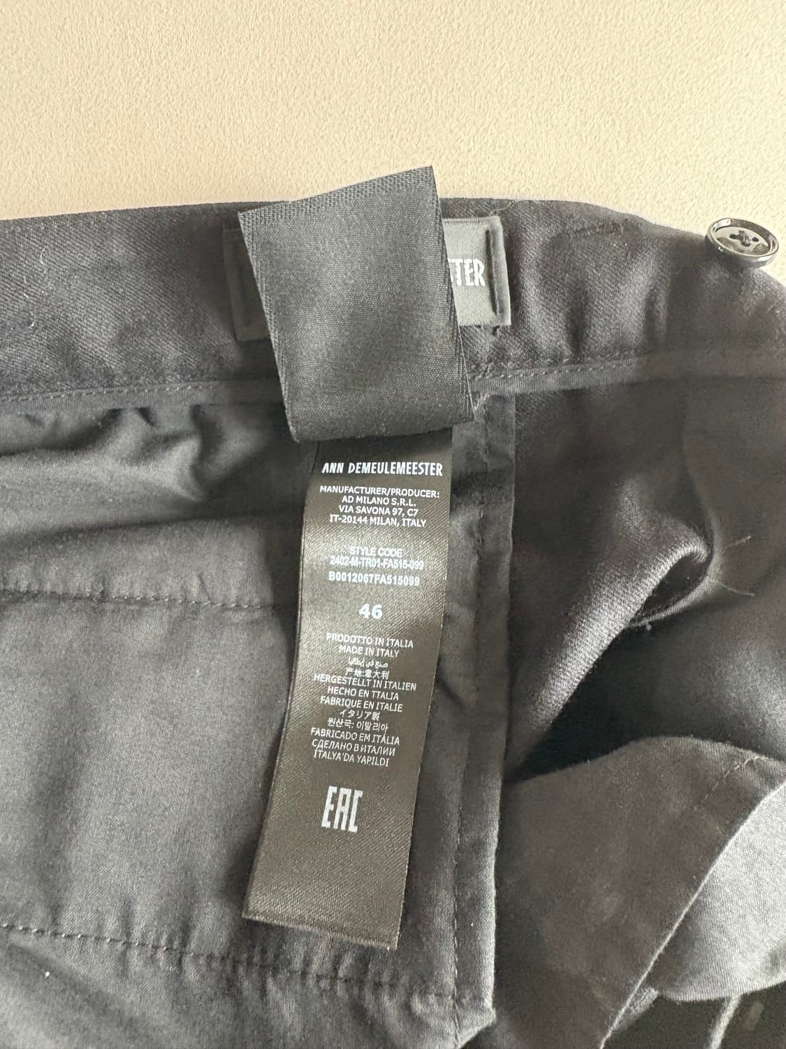 [46] 앤드뮐미스터 24FW 벨티드 팬츠 상품이미지5