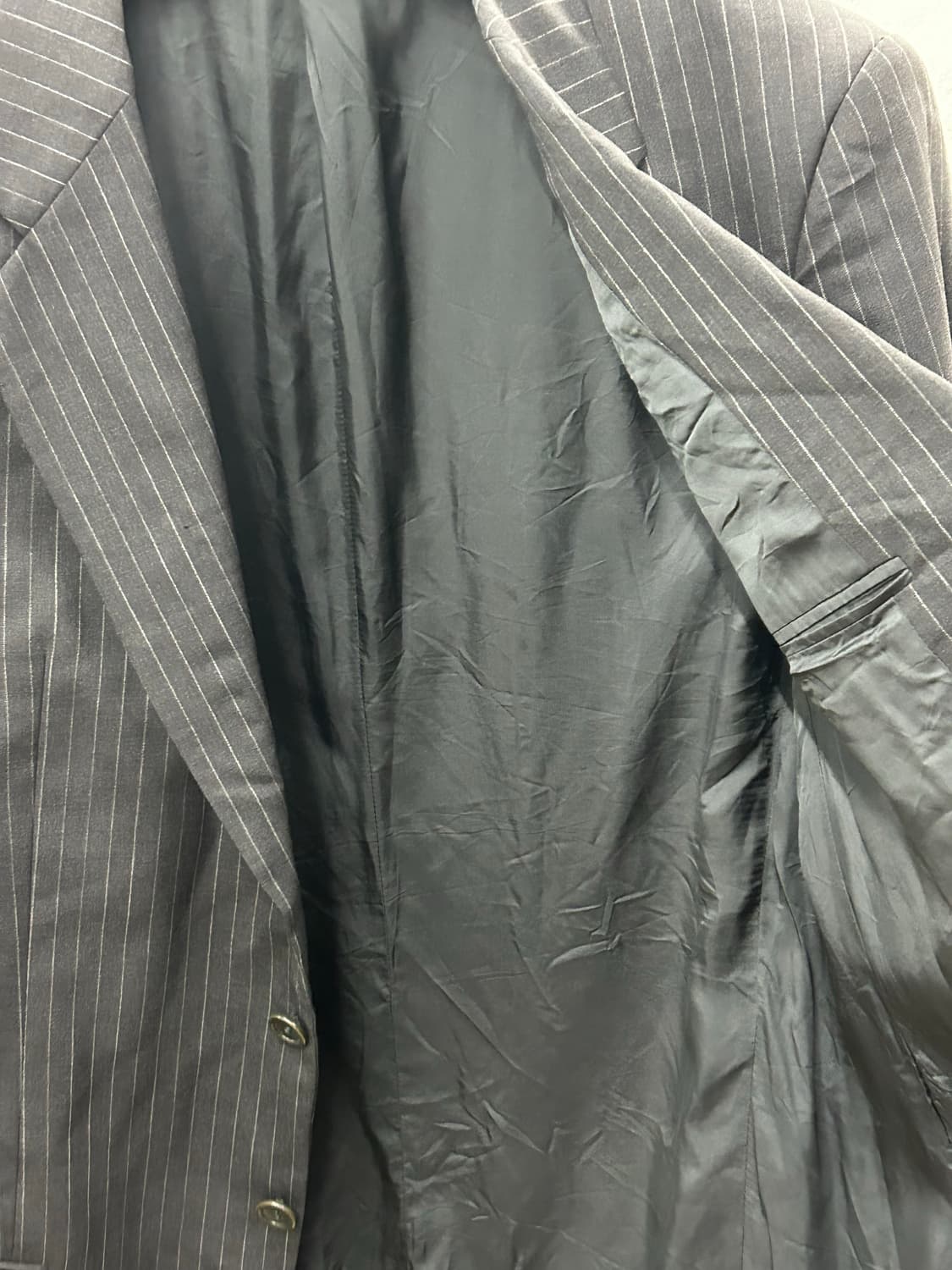 이태리 아르마니(ARMANI) 스트라이프 정장 블랙 자켓 상품이미지6