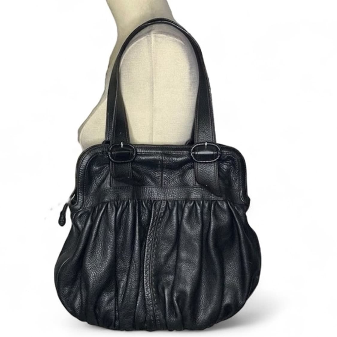 콜한 소가죽 셔링 토트백 요지 꼼데가르송 재패니즈 스타일 추구 상품이미지10