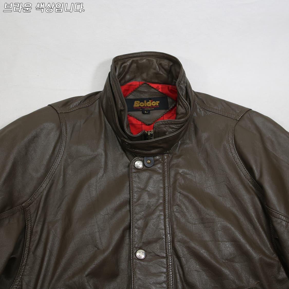 (착용컷) Boldor by HONDA 소가죽 라이더 자켓 (103) 상품이미지4