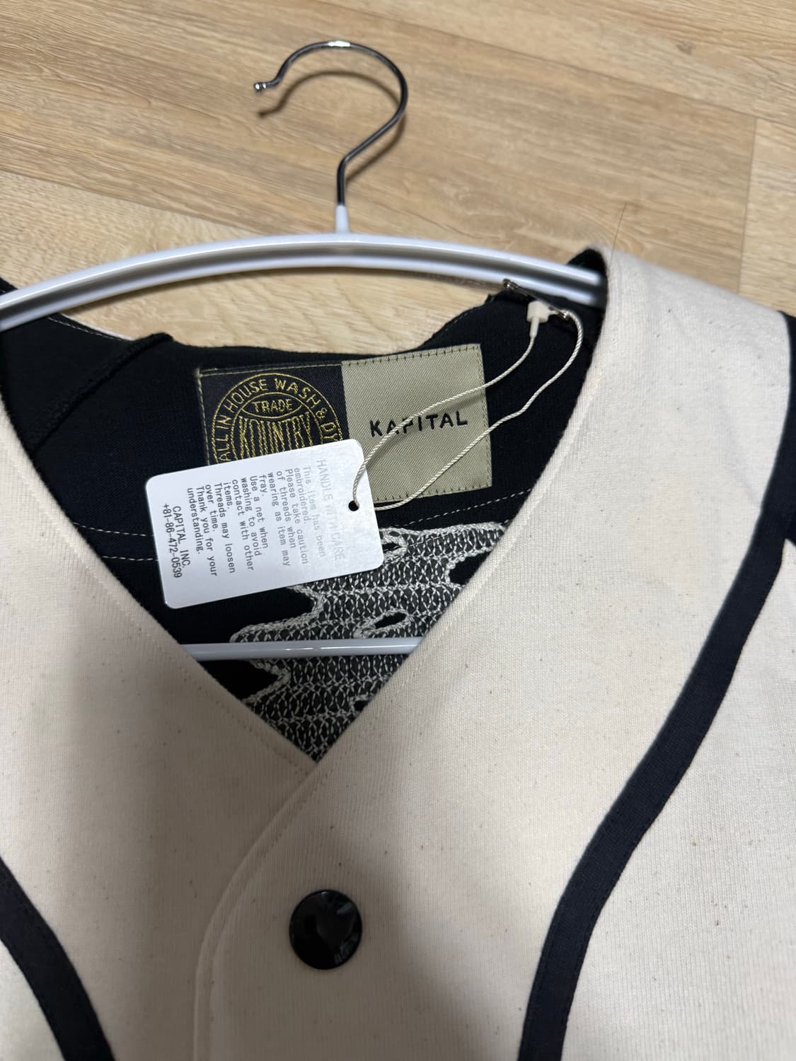 [3]캐피탈 베이스볼 본 셔츠 키나리 블랙 상품이미지2