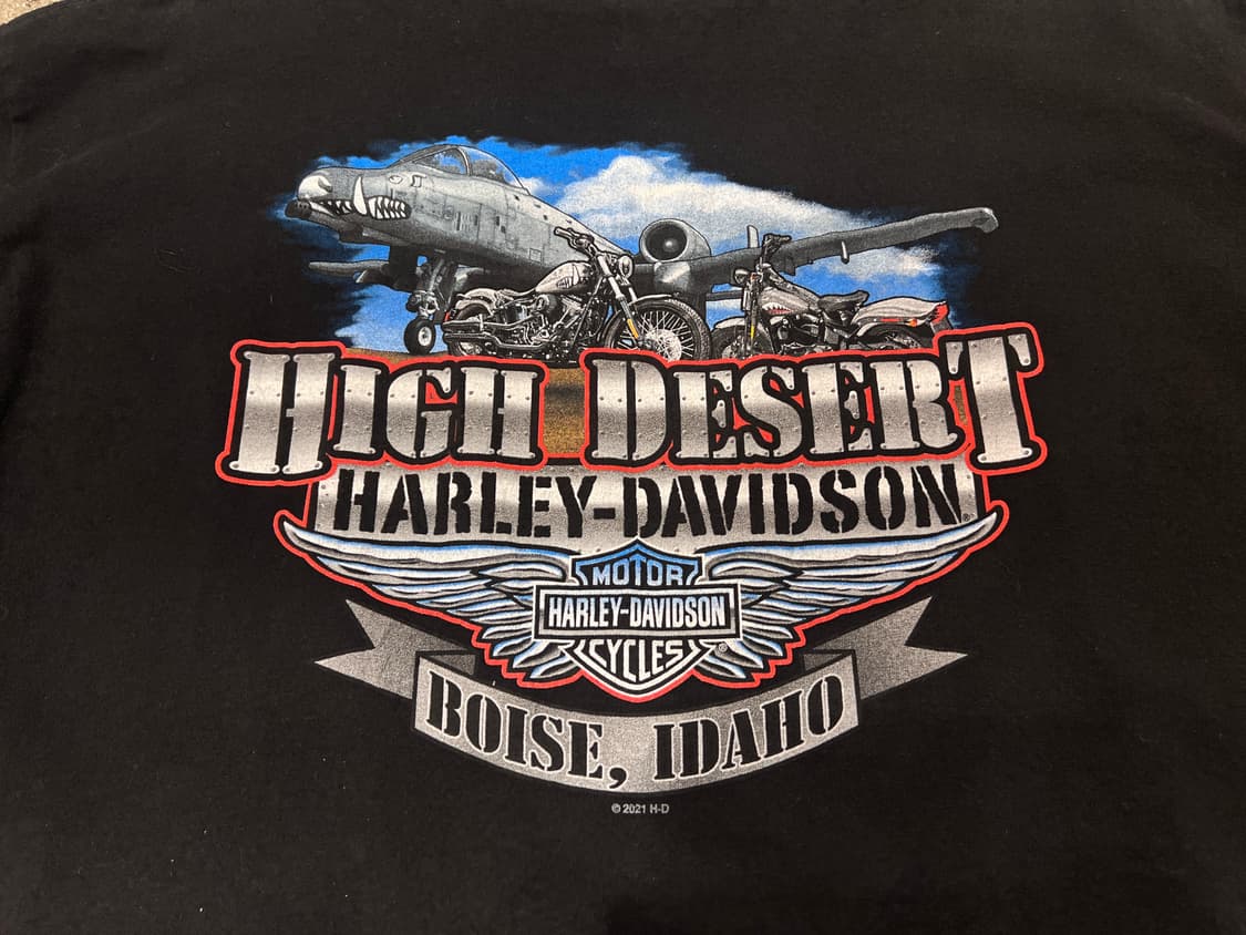 할리데이비슨 빈티지 프린트 티셔츠 상품이미지5
