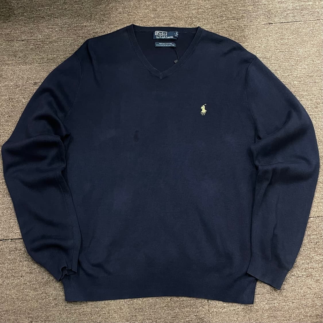 (L) POLO 폴로 랄프로렌 피마코튼 브이넥 니트  상품이미지1