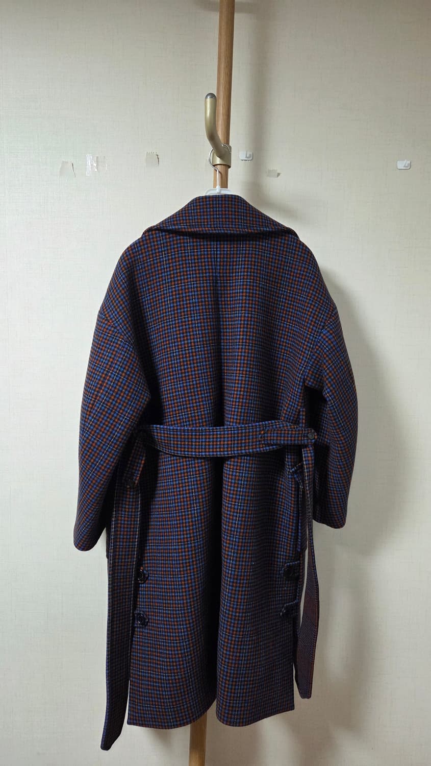 럭키슈에뜨 체크 롱코트 상품이미지2