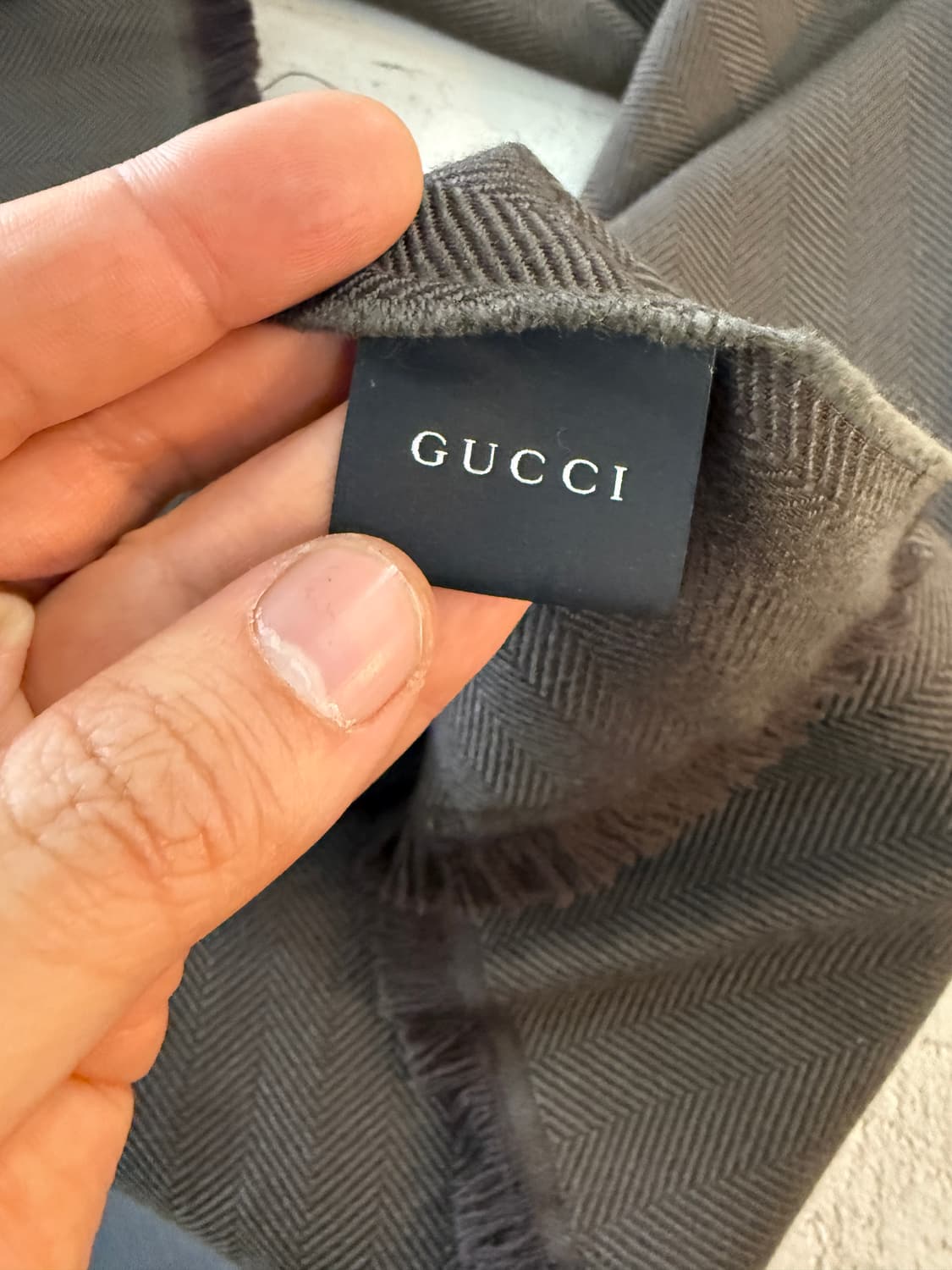 구찌 정품 GG 자카드 울 실크 머플러 상품이미지5