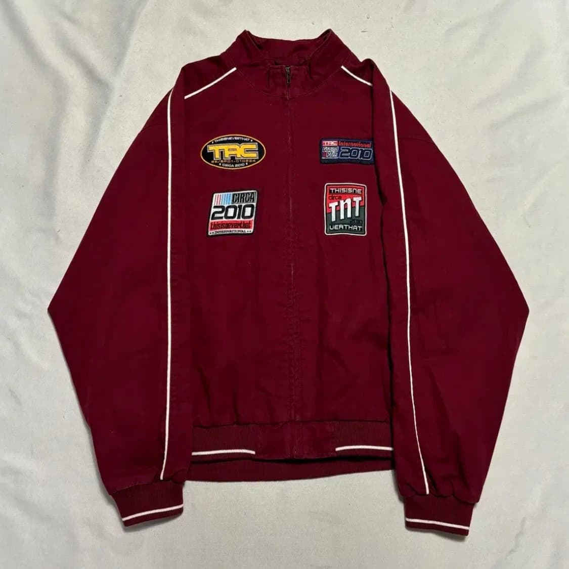 디스이스네버댓 TRC 버건디 레이싱 자켓 상품이미지2