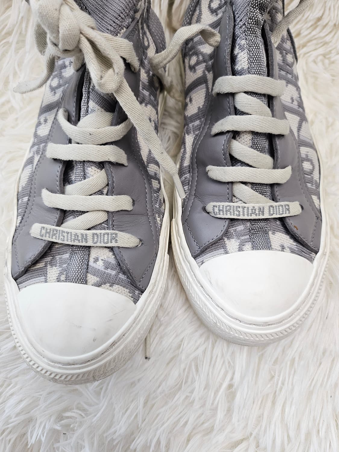 디올 오블리크 하이탑 스니커즈 그레이 35 상품이미지9