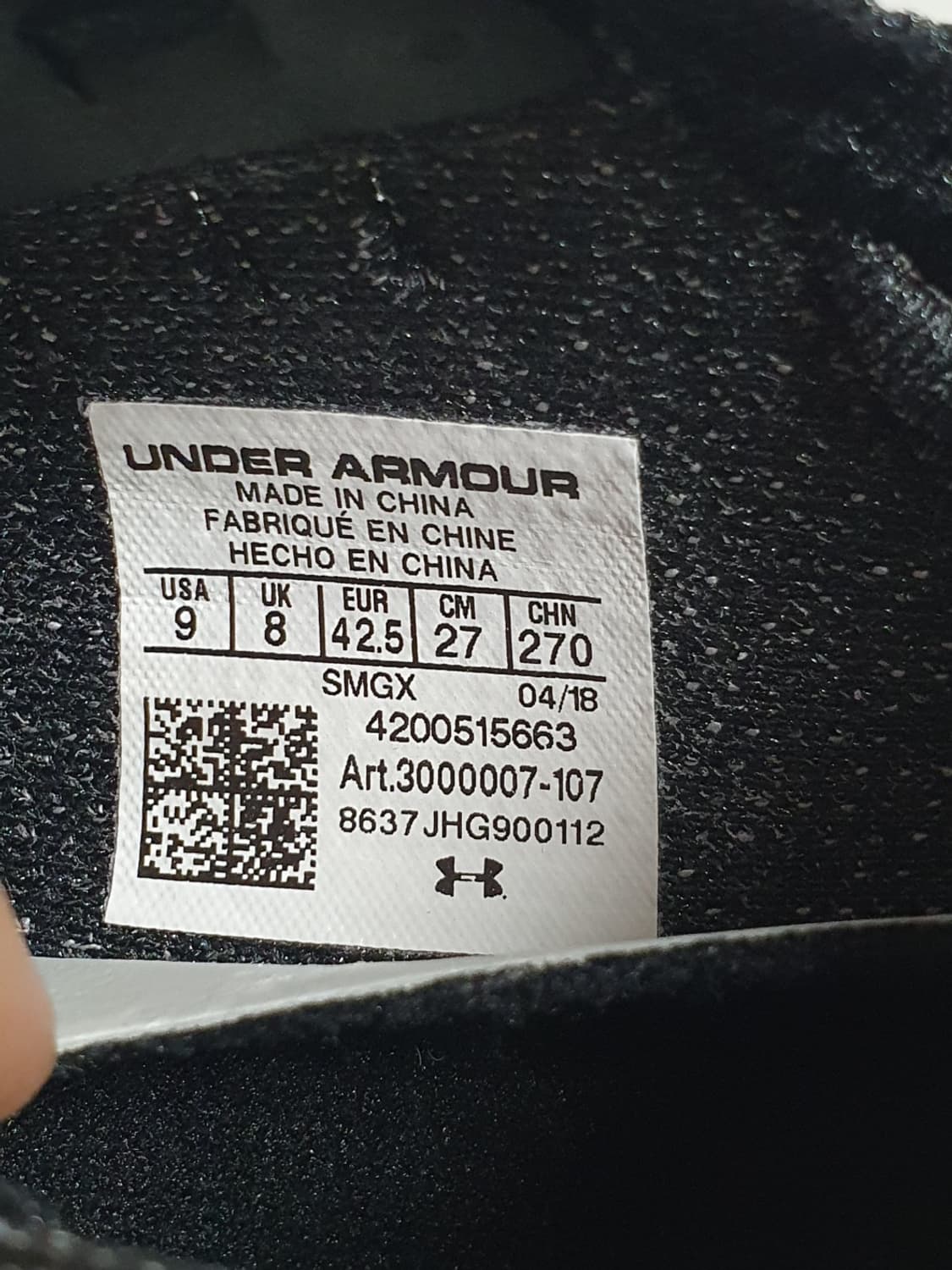 270mm 언더아머 UA 슬링샷2 니트 운동화 그레이 상품이미지9