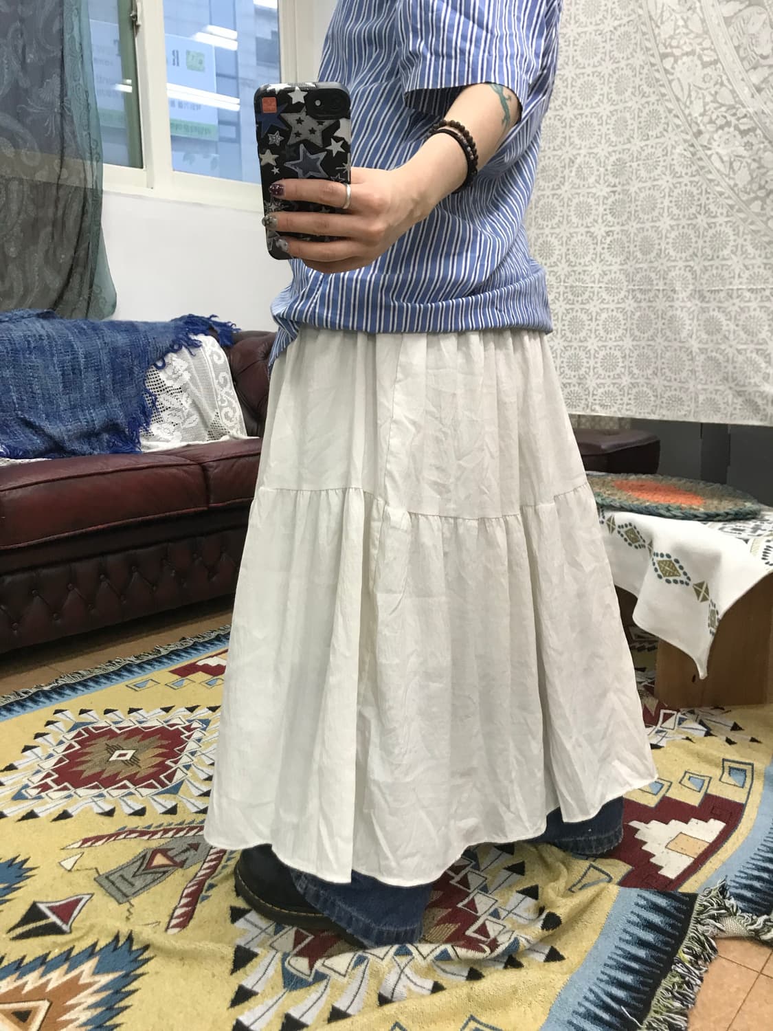 빈티지 여성 밴딩 롱 스커트 (Z1030) 상품이미지2