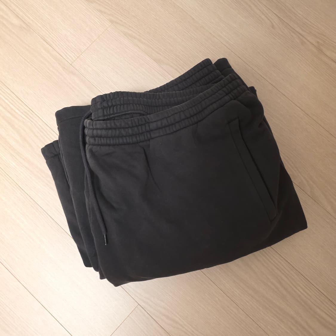 (새상품) 이지갭 헤비 더블레이어 스웻팬츠 블랙 상품이미지1
