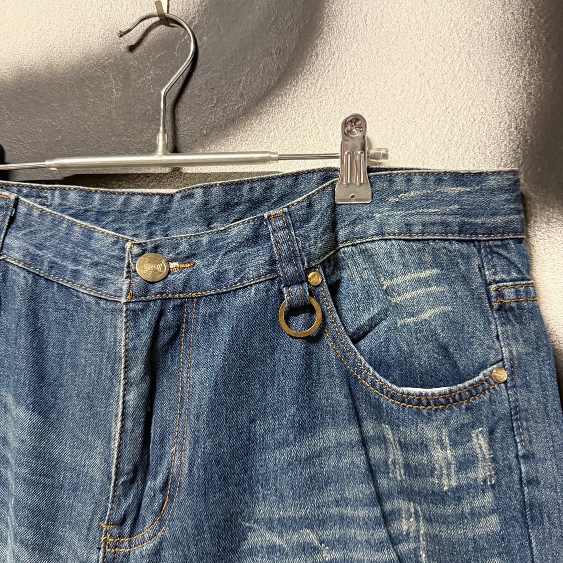 VTG 빈티지 마스터마인드 커스텀 락 펑크 새깅 데님 팬츠 상품이미지4