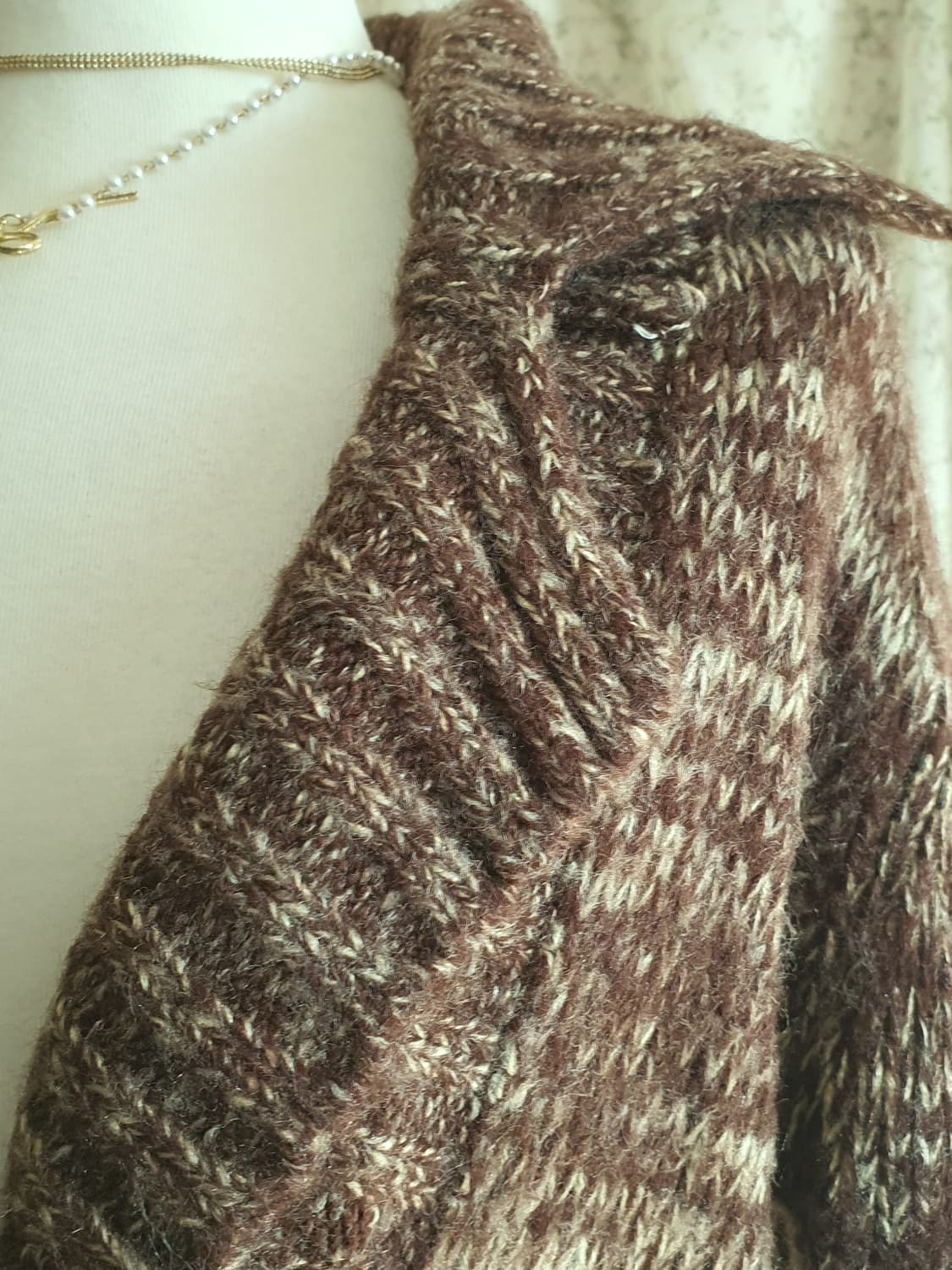 [모리걸] 빈티지 브라운 롱 니트 가디건 상품이미지2