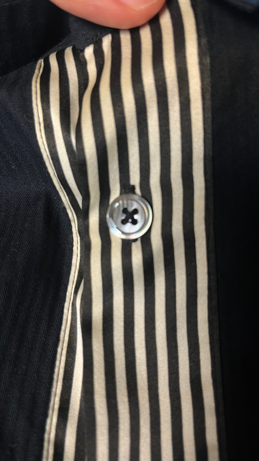 00‘s 앤드뮐미스터 코튼 실크 스트라이프 셔츠 S 상품이미지3