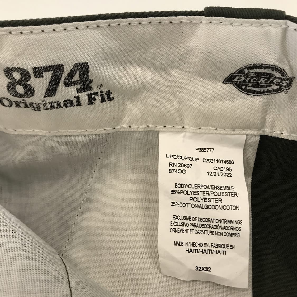 디키즈 874 오리지널핏 치노팬츠 올리브 [32x32] 상품이미지5