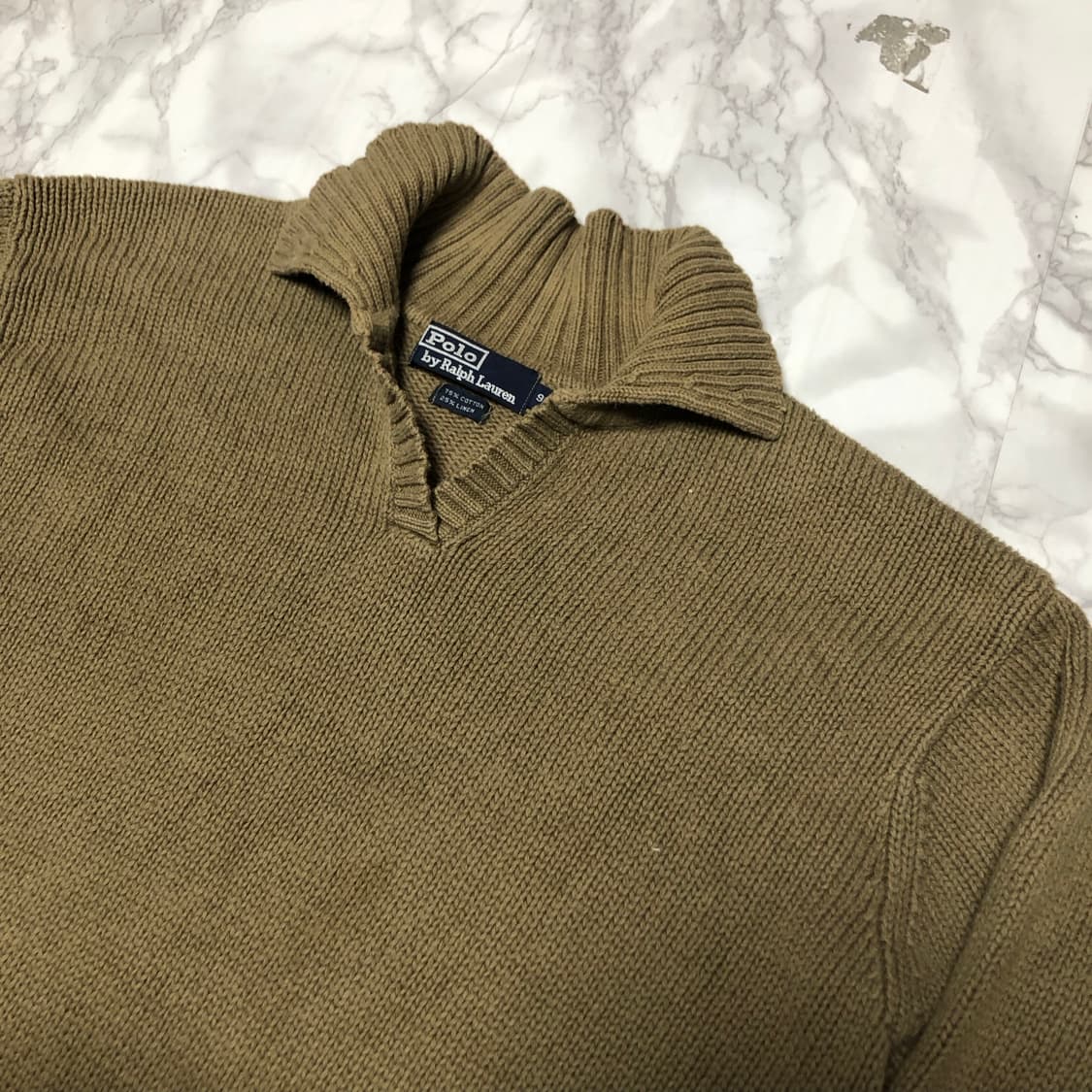 폴로 랄프로렌 니트 카키 희귀 상품이미지2