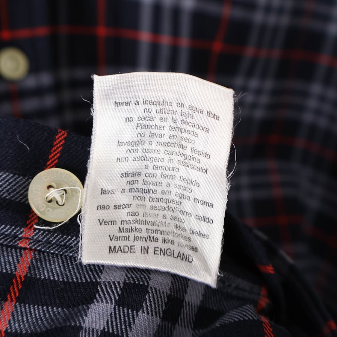 90/버버리 코튼 체크셔츠 상품이미지9