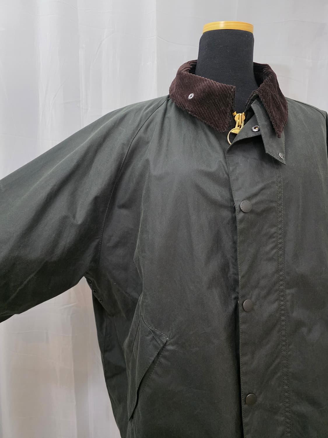 바버 왁스 자켓 다크 그린.42사이즈 상품이미지3