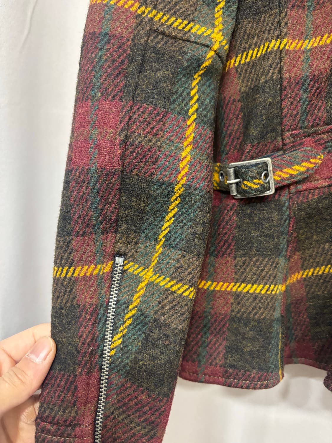 폴로 랄프로렌 여성 빈티지 체크 자켓 울100% S사이즈 상품이미지6