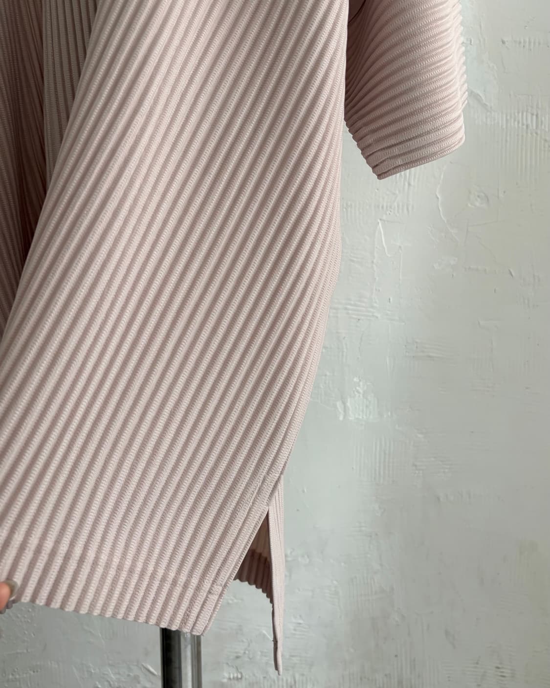 Issey Miyake 옴므플리세 베이비핑크 플리츠 반팔 셔츠 상품이미지8