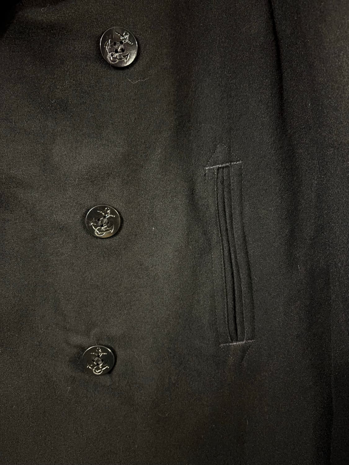 90's USN 6 Button Pea overcoat. 상품이미지3