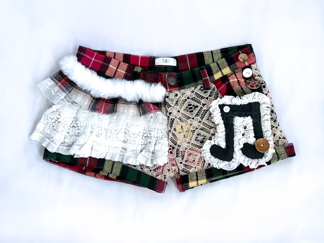 Custom)plaid Music-note🎵 preppy set 상품이미지7