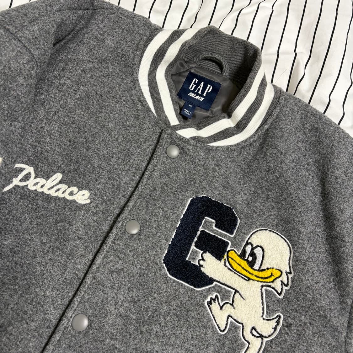 팔라스 X 갭 바시티 자켓 그레이 XS 상품이미지3