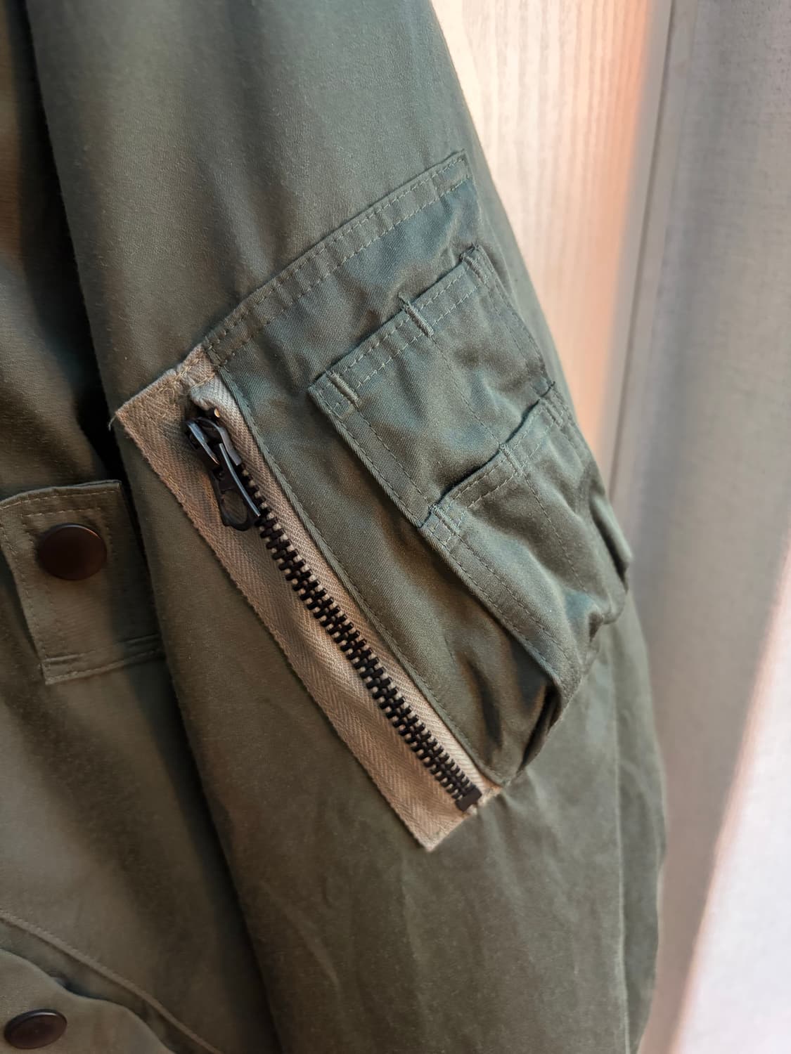 [2]아프레쎄 실크 플라이트자켓 ma1 에크루별주 a.presse 상품이미지3