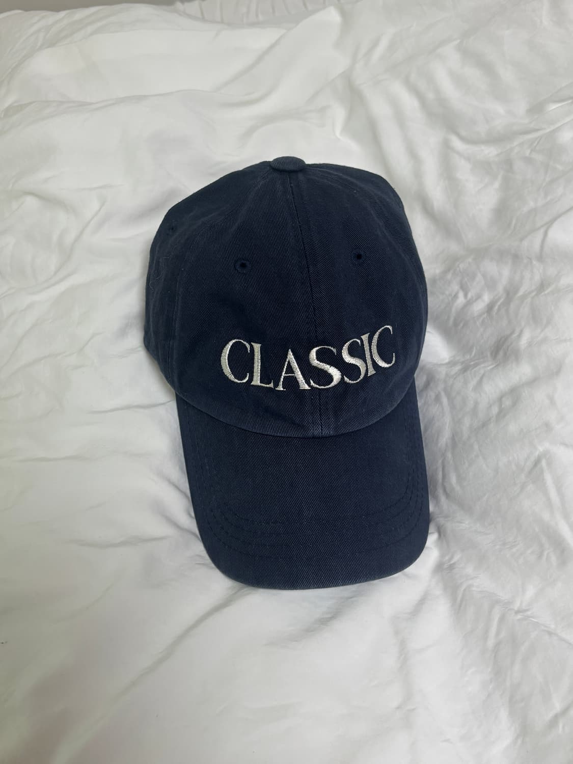 'Classic' Vintage Cap_Navy/White 상품이미지4