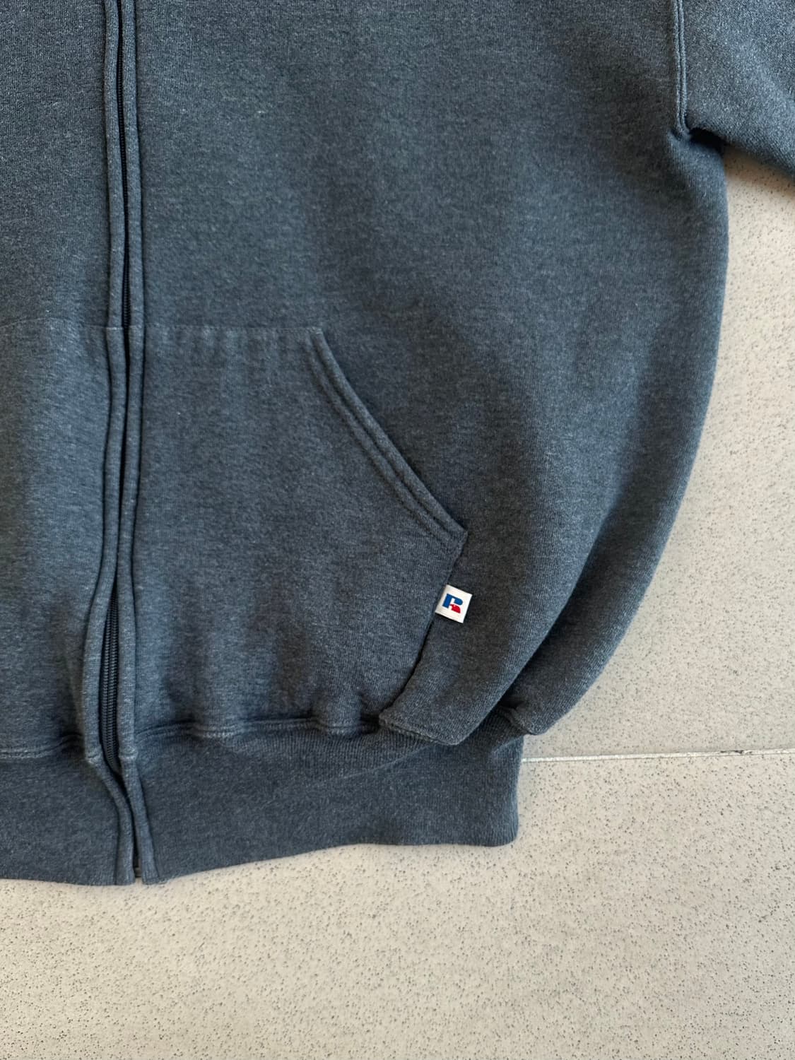 90s 빈티지 러셀 후드집업 다크그레이 XL 상품이미지3