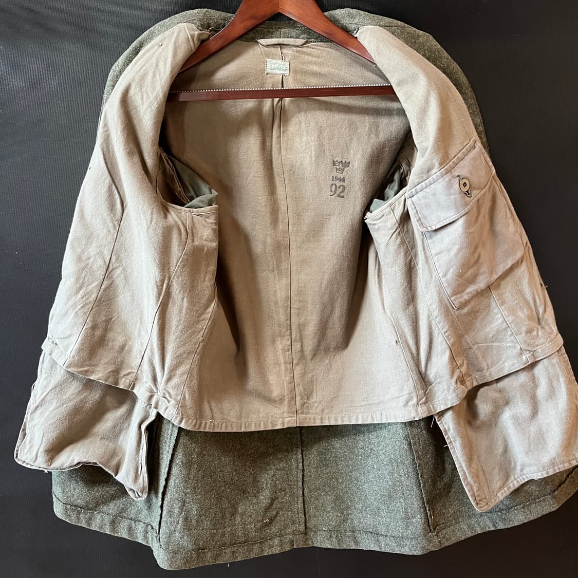  40s 스웨덴군 오리지널 울 필드 자켓 북유럽 상품이미지8