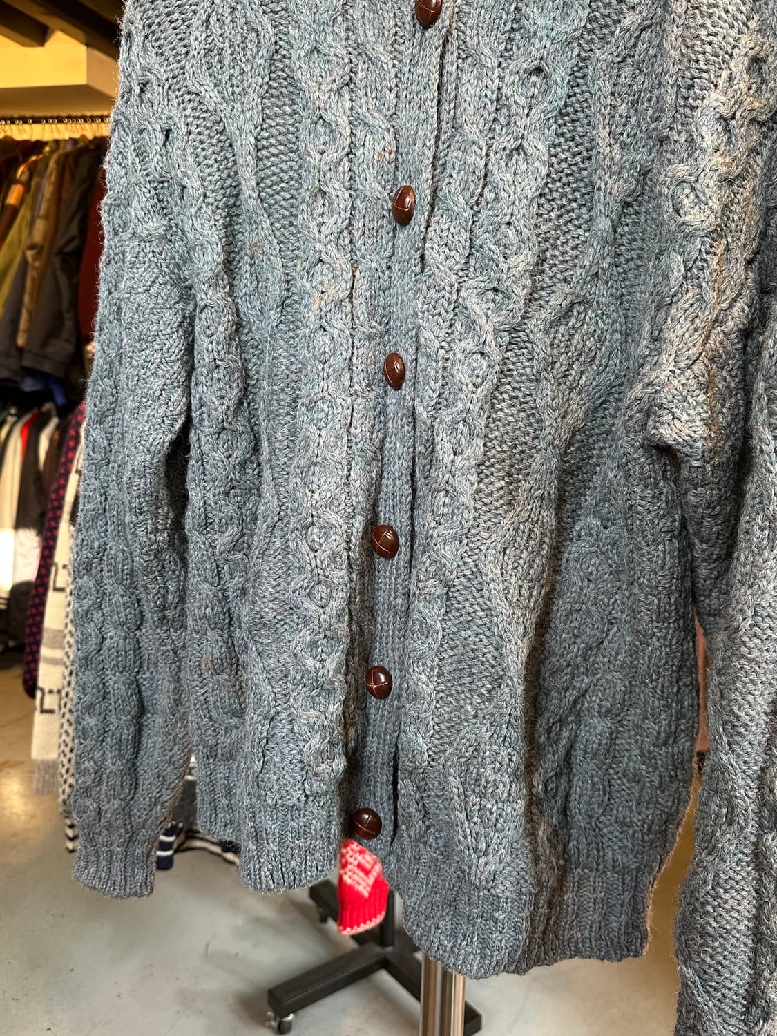 엘엘빈 헤비 울 피셔맨 스웨터 가디건 우먼스 상품이미지4