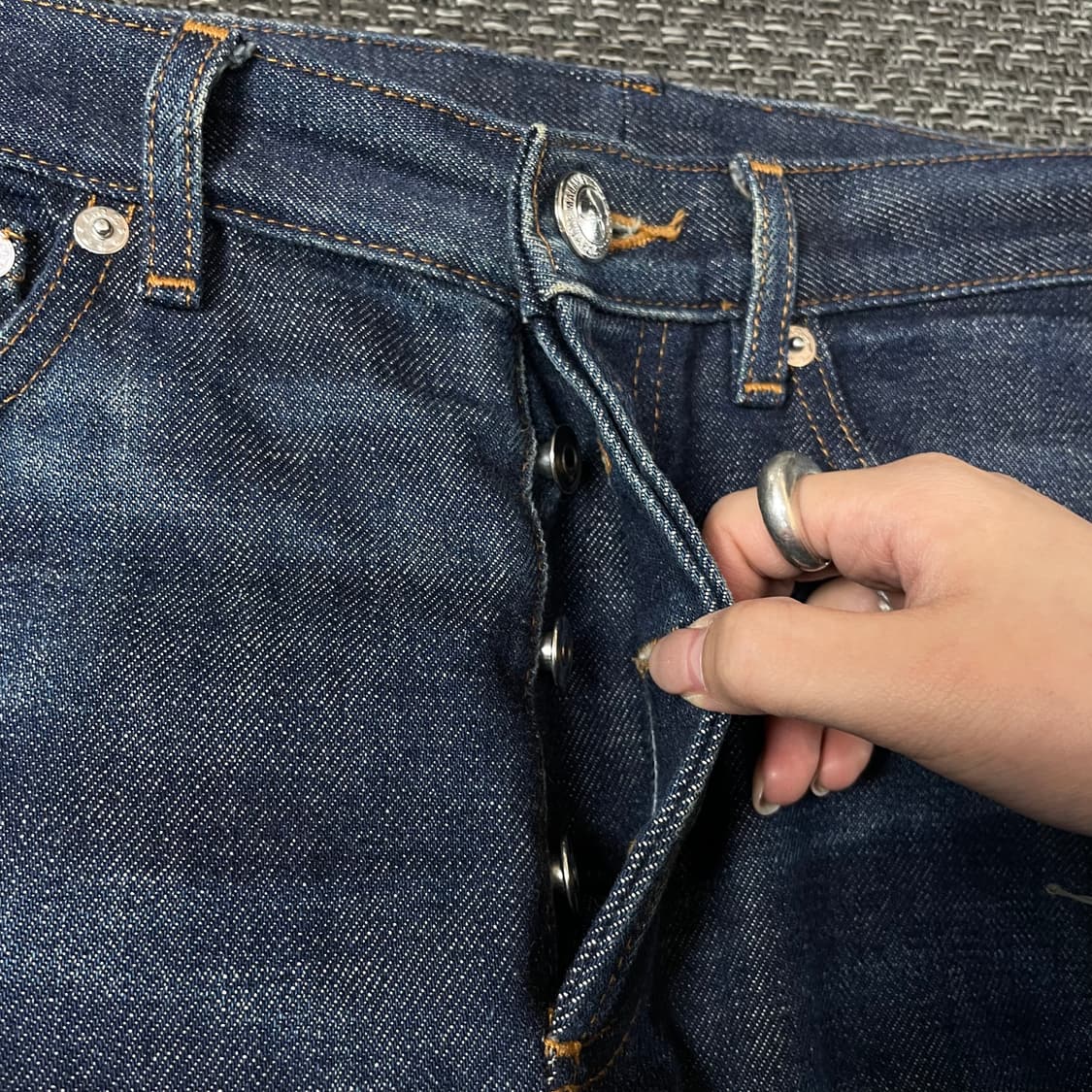 (30) A.P.C. 아페쎄 진청 버튼플라이 데님 팬츠 상품이미지4