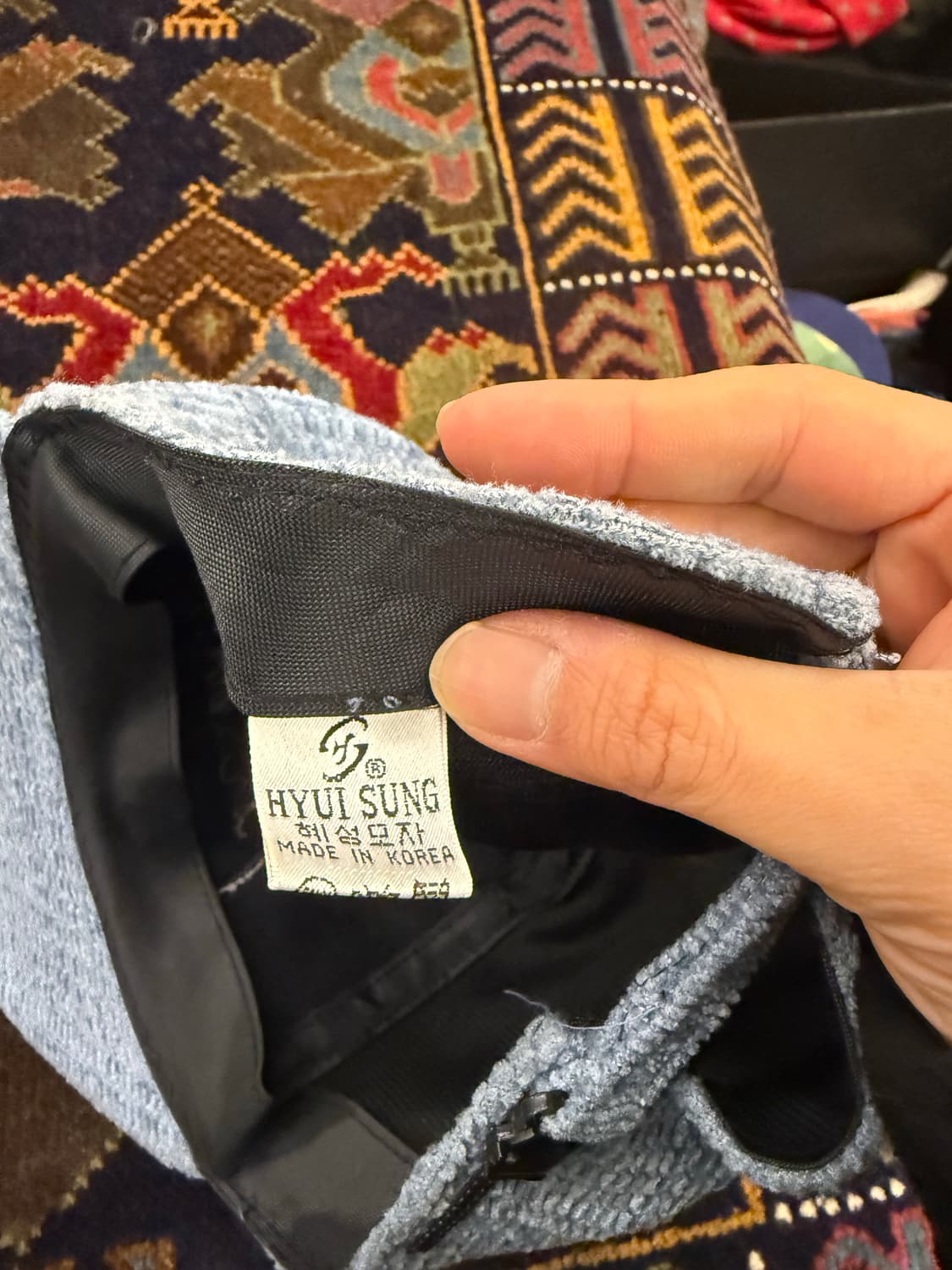 빈티지 자수 부클 스트랩 캡 상품이미지6