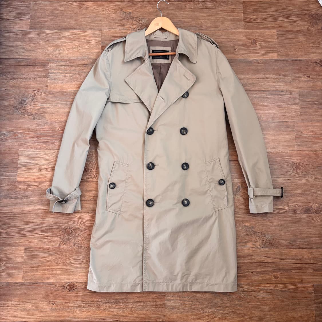 라코스테 105 캐주얼 트렌치 코트 베이지 더블 벨트 없음 상품이미지1