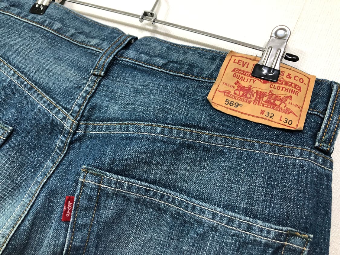 리바이스 569 루즈 스트레이트핏 워싱 청바지 32 상품이미지4