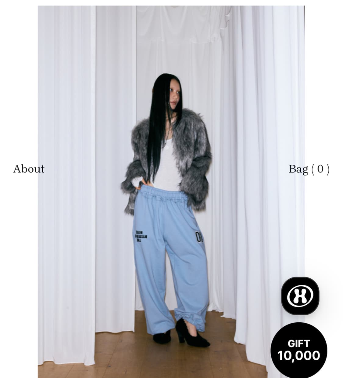 미스테리어스 시티걸 믹스 퍼자켓 그레이 상품이미지3