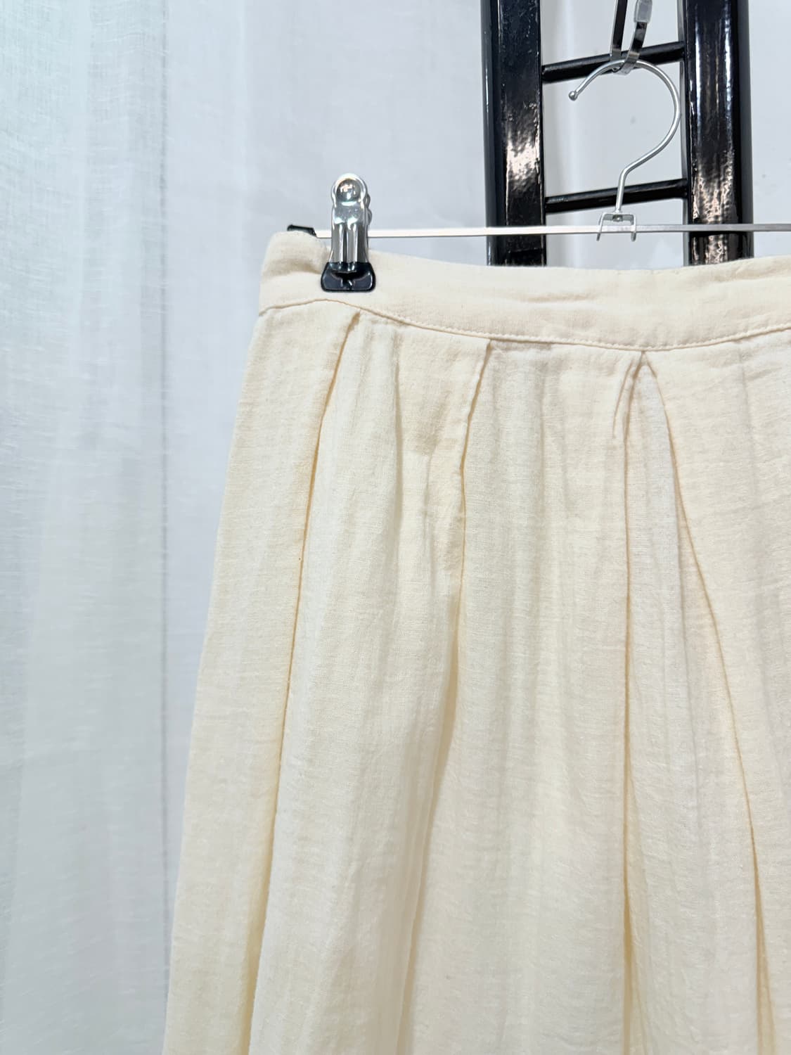 일본빈티지 아이보리 거즈면 미디치마 미디스커트 3523 상품이미지2