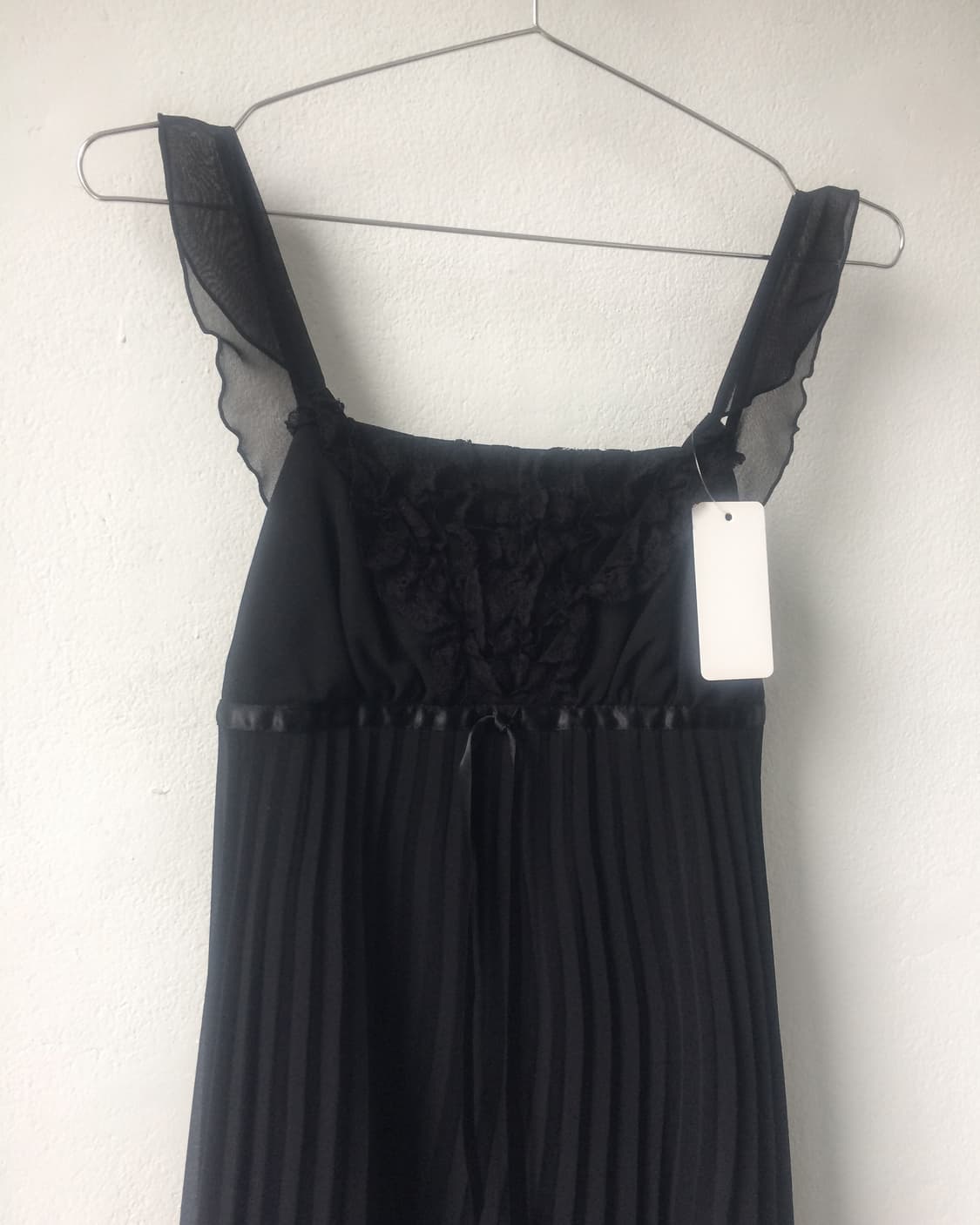 Lace point frill pleats sleeveless onepi 상품이미지5