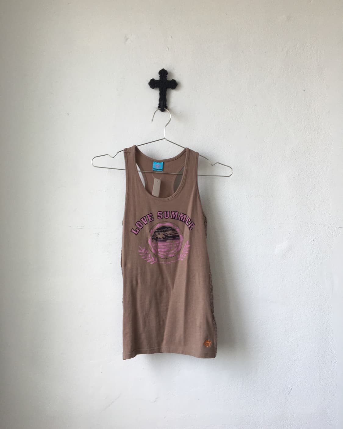 Side lace point printing sleeveless 상품이미지1