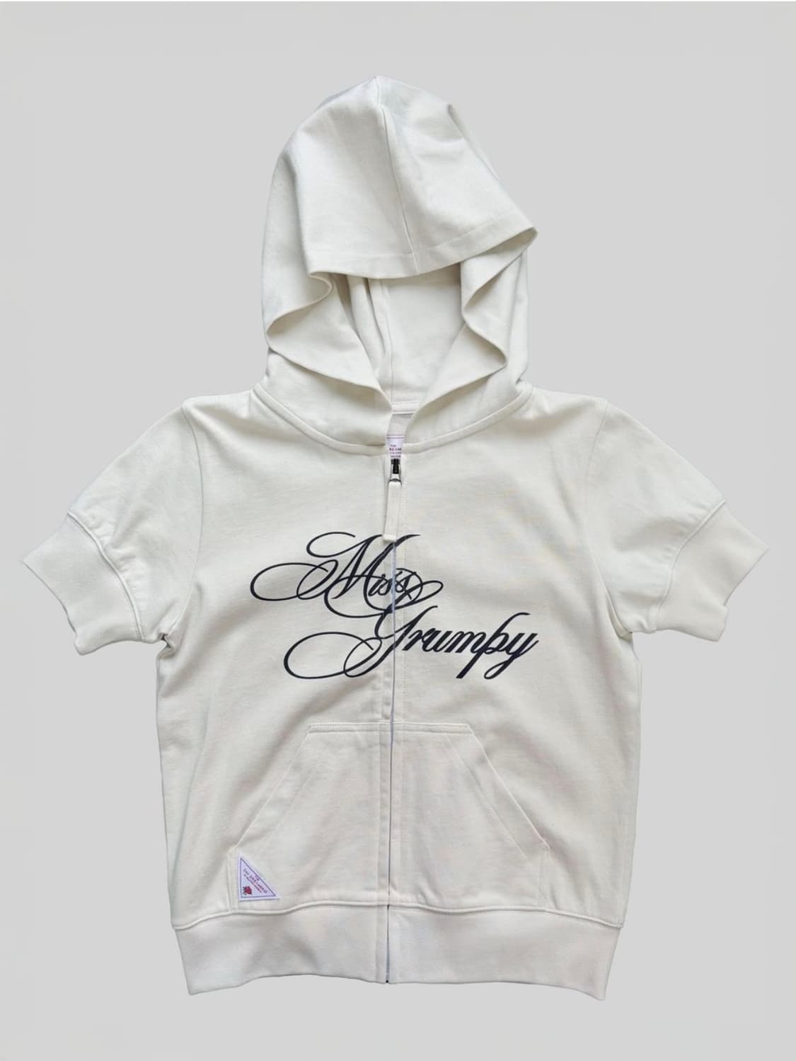 Miss Grumpy Zip-Up Hoodie Dirty White 상품이미지1