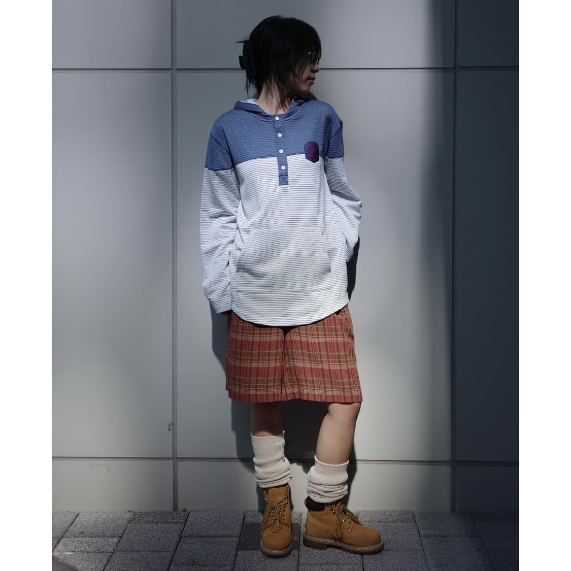 빈티지 브릭 체크 하프 팬츠 상품이미지1