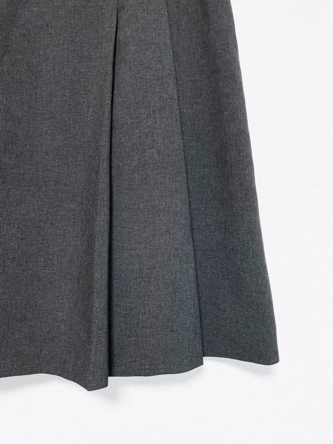 Pleated Midi Skirt - Dark Gray 상품이미지7