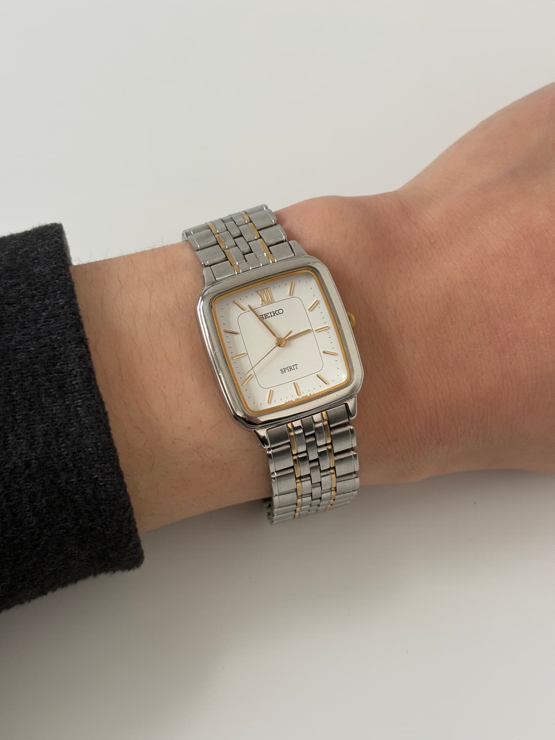 SEIKO 빈티지 시계 1990년대 Spirit 콤비 스퀘어 탱크 쿼츠 상품이미지9