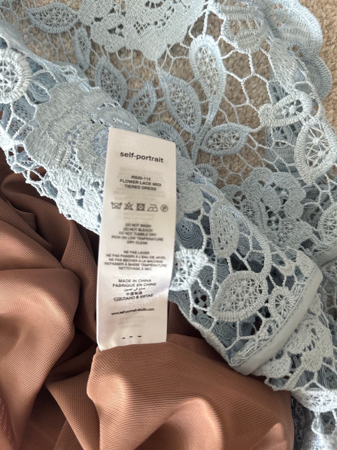 Self-Portrait Azalea Lace Midi Dress 상품이미지5