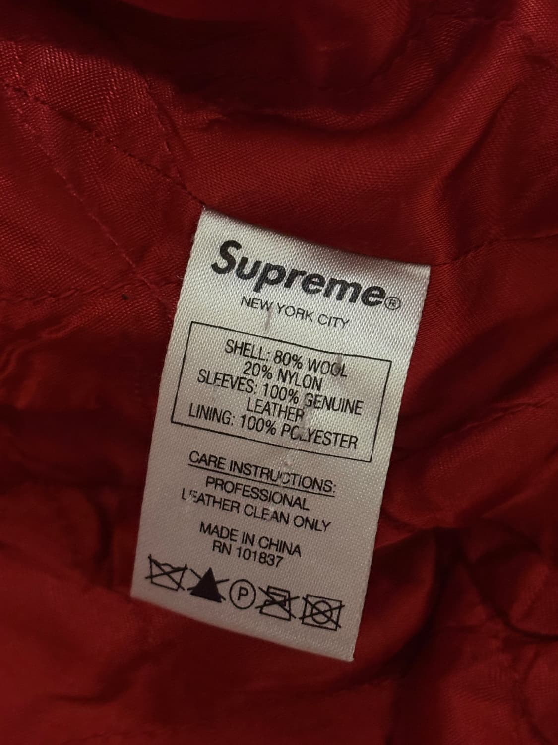 (L) 슈프림 치토 레드 바시티 자켓 상품이미지6
