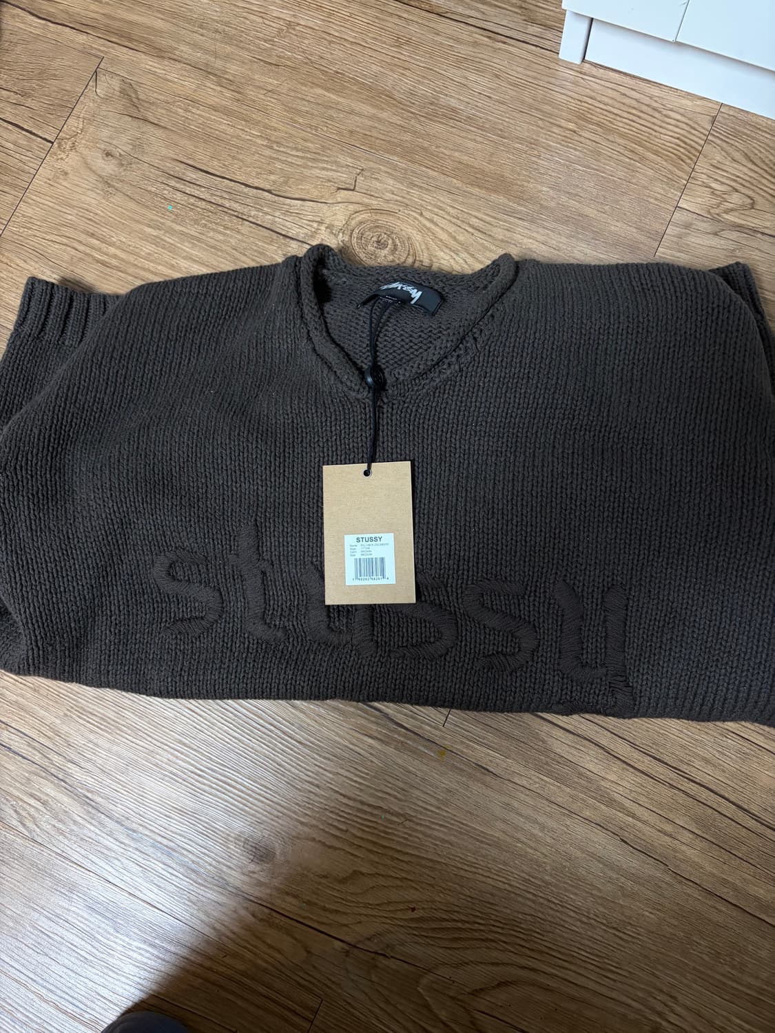 스투시 브라운 니트 M 상품이미지1