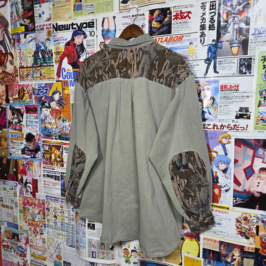 빈티지 리얼 트리 밀리터리 패치워크 코튼 셔츠 상품이미지6