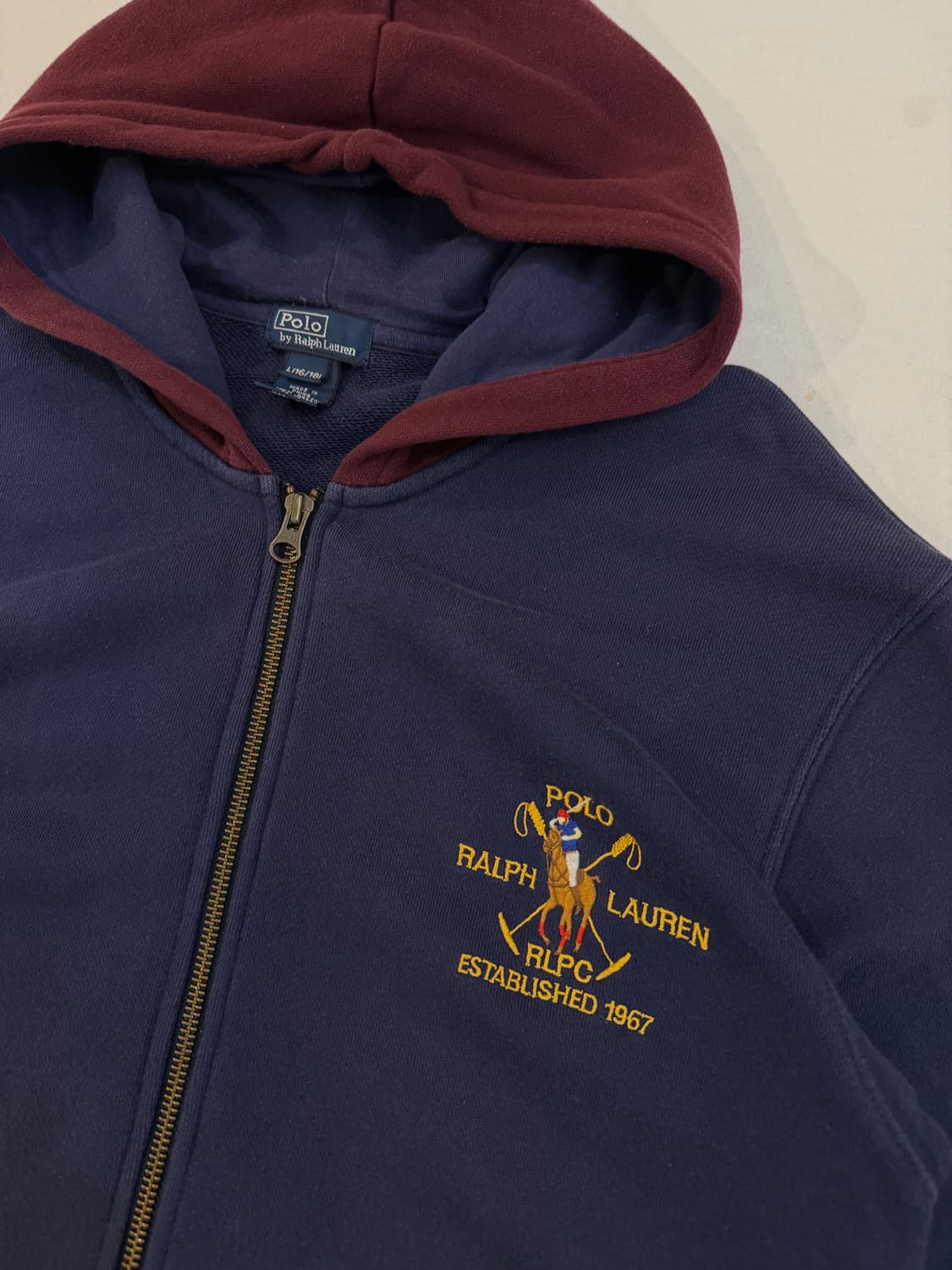 폴로 랄프로렌 빅포니 치프키프 배색 후드집업 상품이미지2