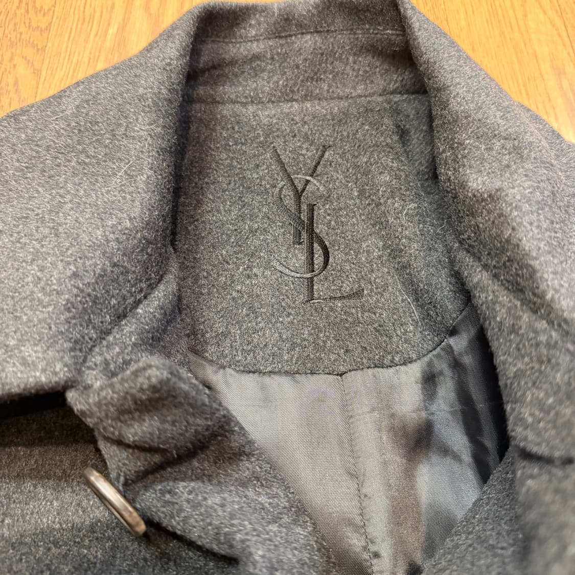 YSL 입생로랑 딥그레이 발마칸 코트  상품이미지2